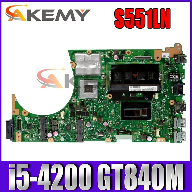 

Процессор S551LN i5-4200 4 Гб ОЗУ GT840M 2 Гб материнская плата REV 2,2 для ASUS K551L K551LB K551LN S551L S551LB R553L материнская плата для ноутбука