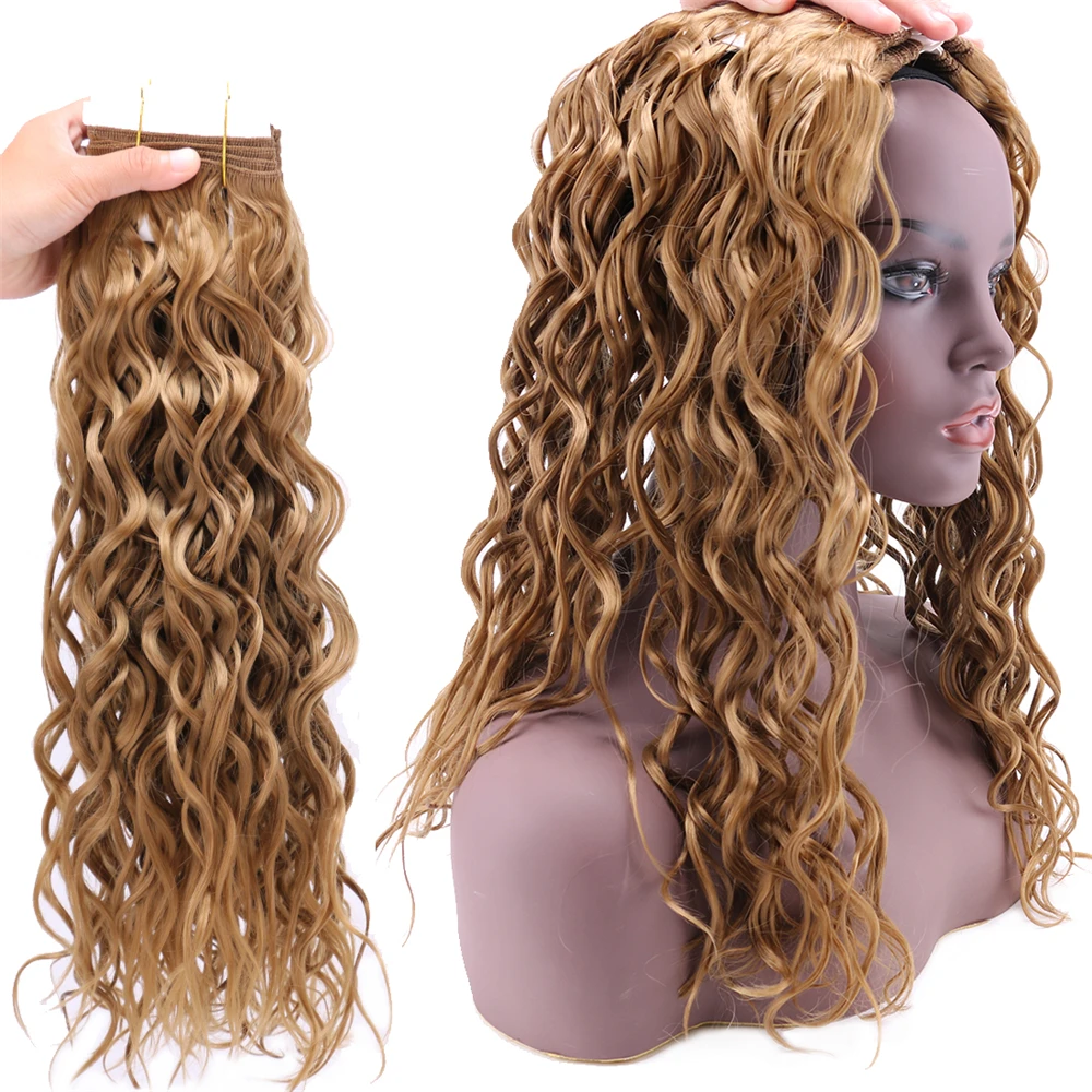 

REYNA Synthetic Curly Weave Hair Extensions 100 Gram/pcs Natural Wave Hair Bundles for Women