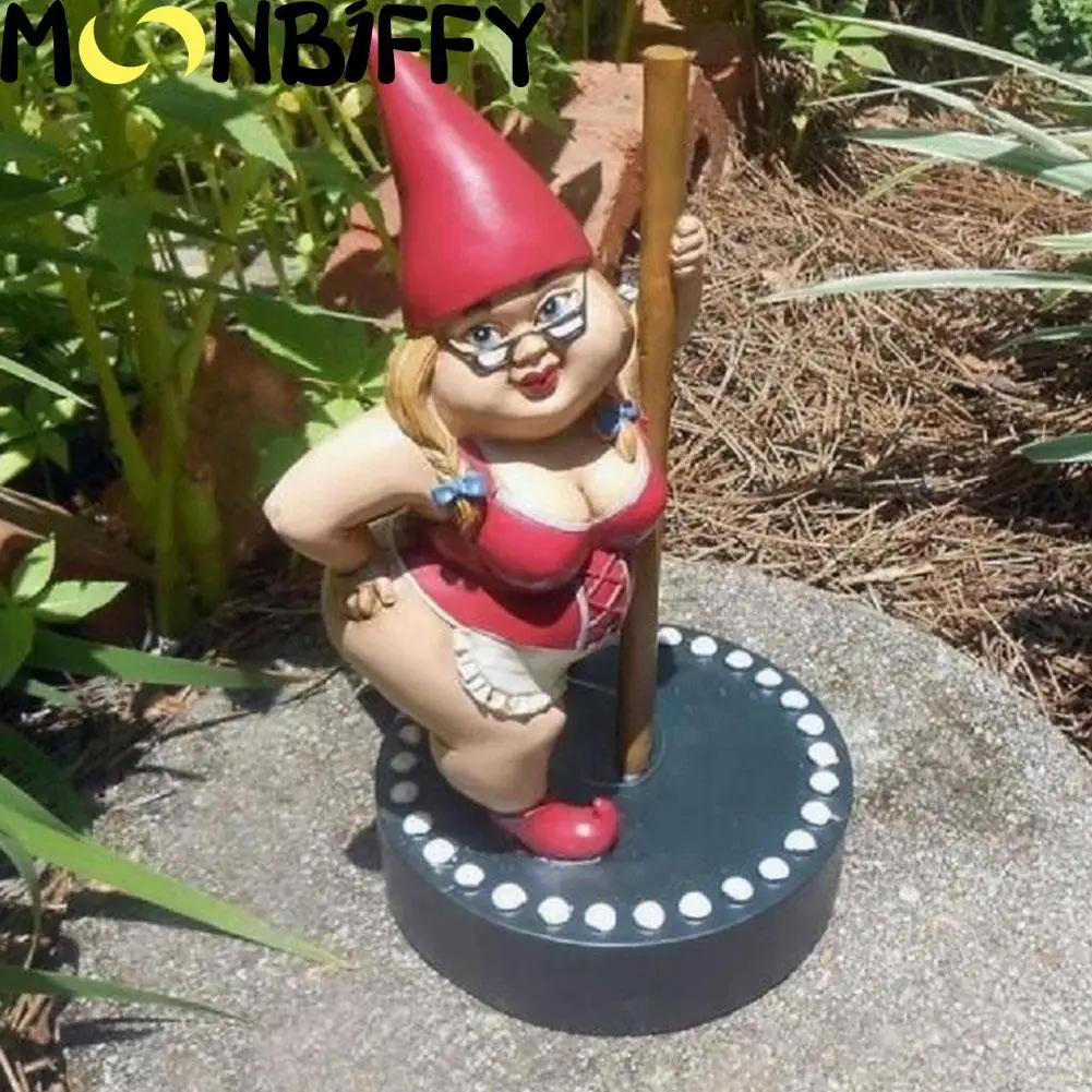 

1 шт. Сексуальная забавная мультяшная шеста Танцующая фотосессия искусственная карликовая скульптура для дома и улицы Декор сада двора газ...