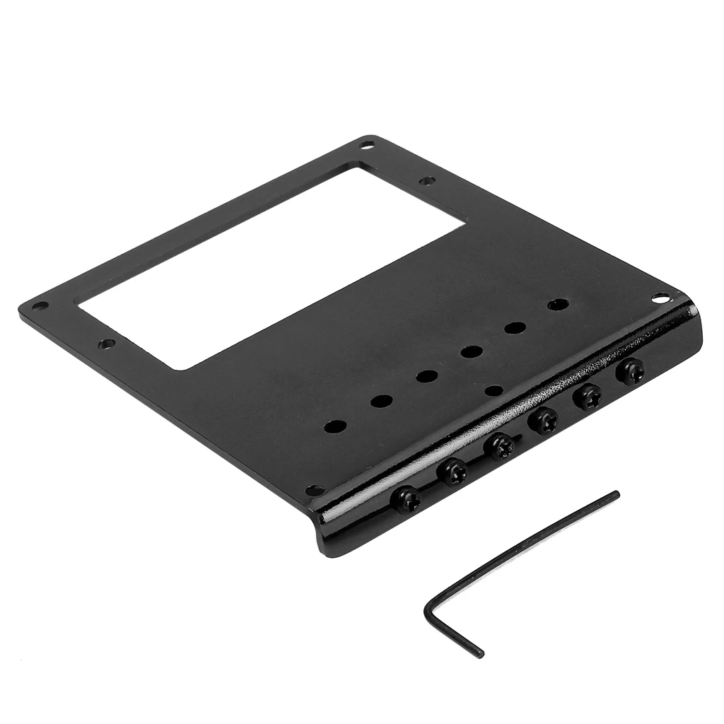 6-седло Tele Bridge Tailpiece Humbucker TL Гитарный мост для гитары Черный