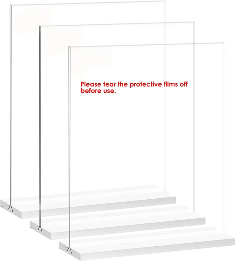 

A5 148x210mm Clear Table Acrylic Sign Holder Stand Plastic Picture Paper Card Flyer Holder Restaurant Menu Holder Stand