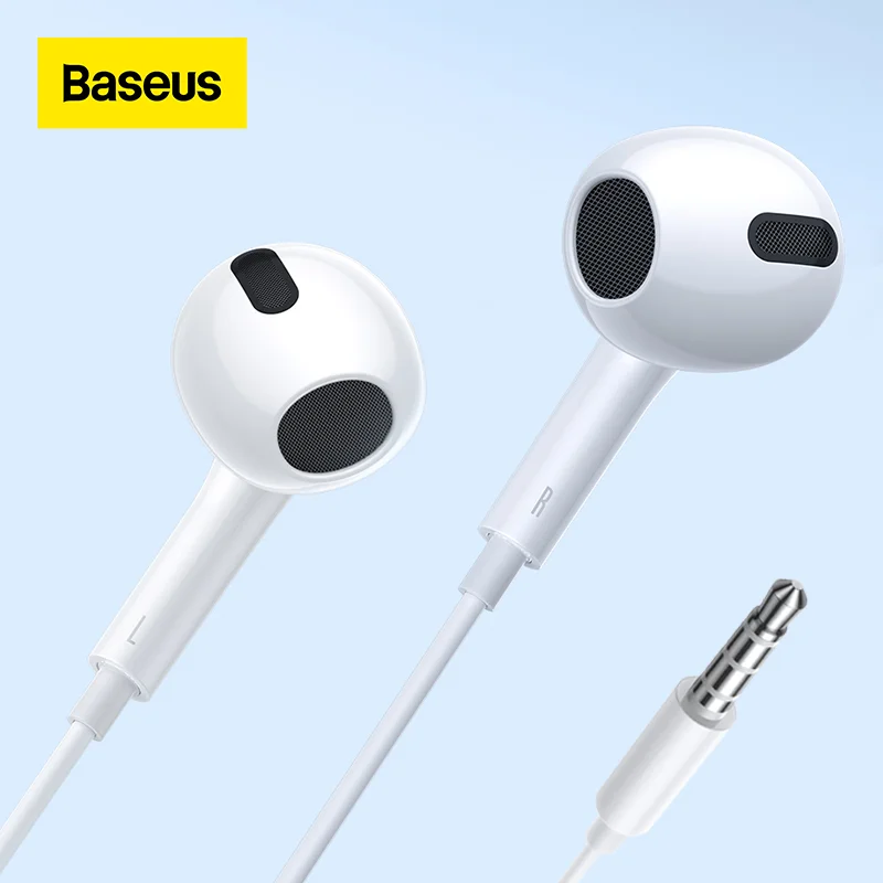 

Baseus Earphones 3.5mm In-Ear 1.1m Wired Headphones Wired Control Sport Headset for Xiaomi Samsung Smartphone With Microphone
