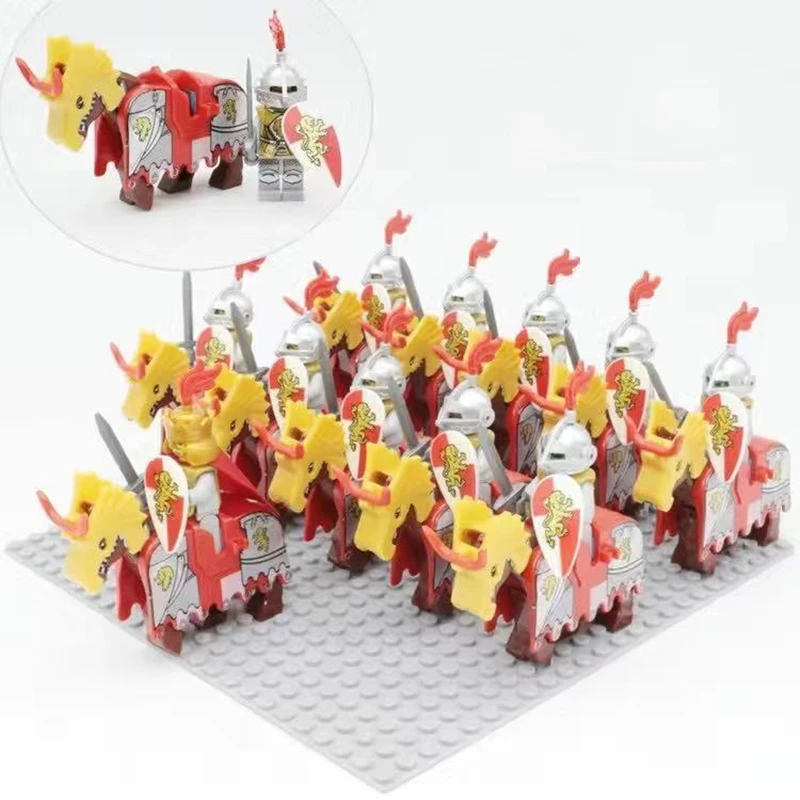 

Middle Ages Chivalry Corps Medieval Viking Warrior Knights Roman Soldiers Army Figures Military Building Blocks Kids Mini Toys