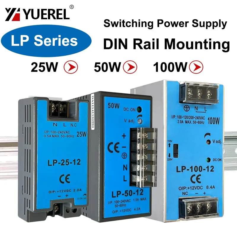 LP 25 Вт 50 100 5 В 12 24 4 А 1 8 Импульсный источник питания переменного тока в постоянный