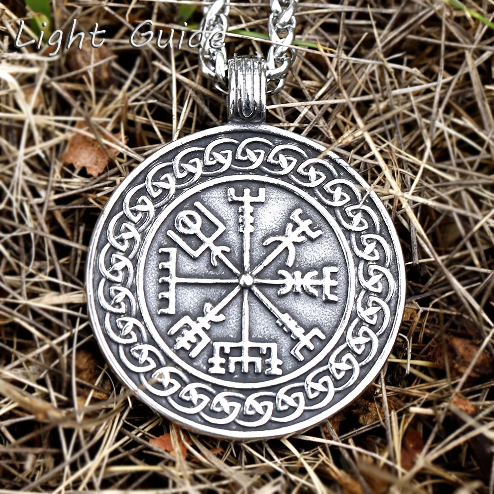 

2022 NEW Men's 316L stainless steel Creative Design Viking Ordin Runes Compass Scandinavian High Quality Jewelry free shipping