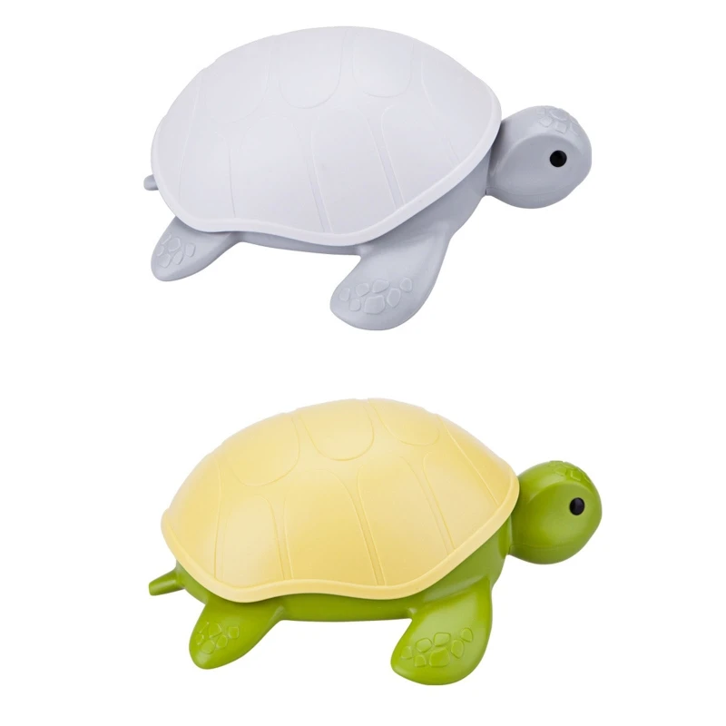 

Creative Cute Sea Turtle Shape Soap Box Holder with Lid Non-Slip Sponge Draining Dish Plate Tray Bathroom Organizer 2022 New