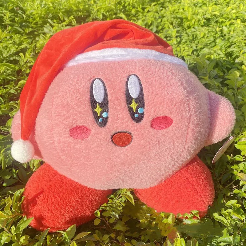 

New Kawaii Star Eye Christmas Kirby Anime Game Plush Toy Pillow Cartoon Cute Soft Stuffed Dolls Toys For Children Birthday Gifts