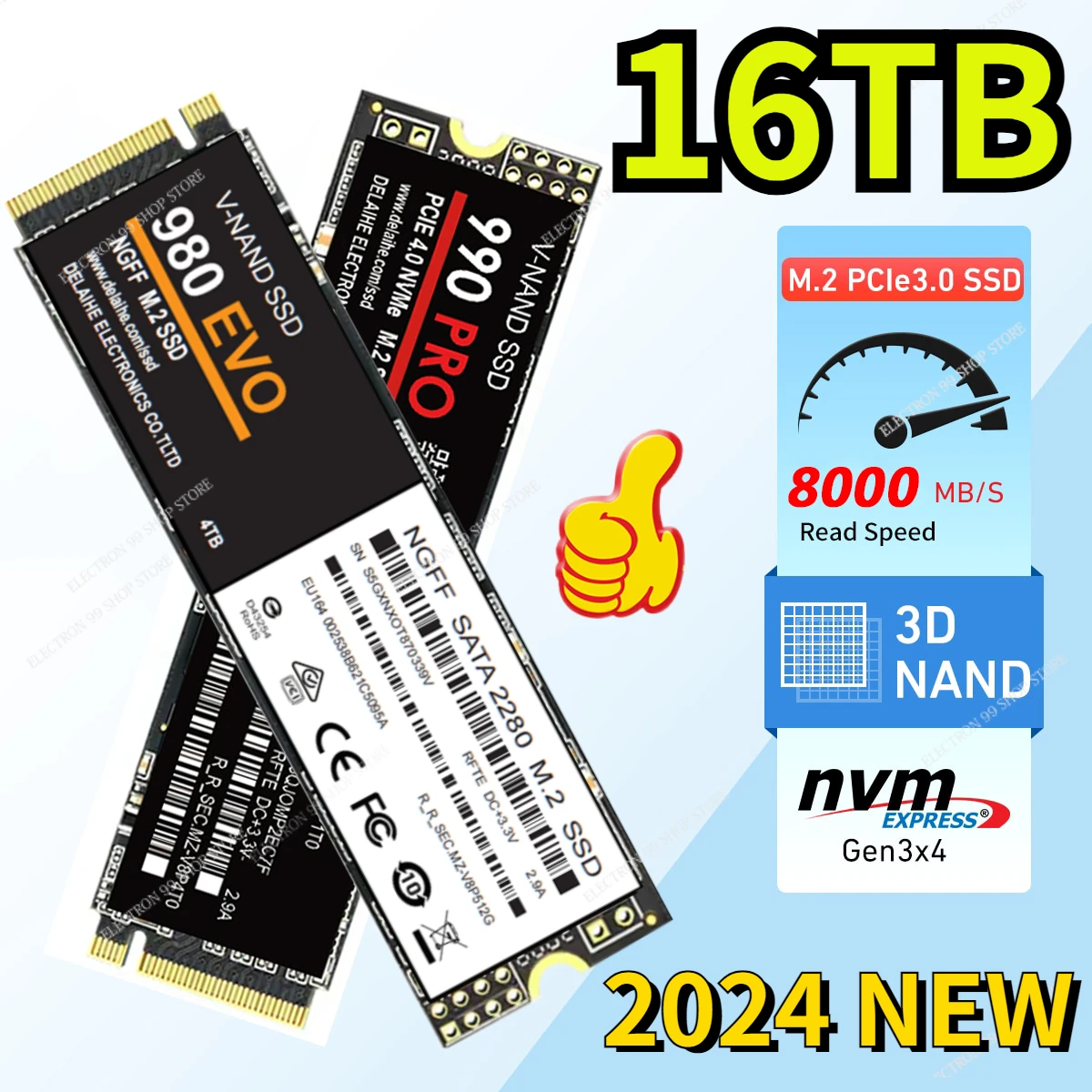 

16TB 2023 Original SSD M2 NVME 4TB 980 Evo Plus Internal Solid State Drive 1TB Hdd Hard Disk 970 PRO M.2 2TB for Laptop Computer