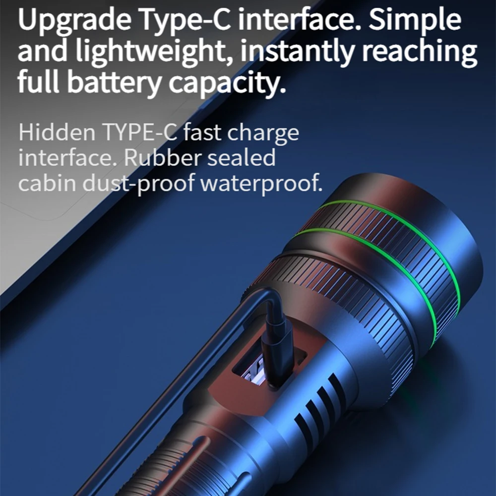 Новинка супер-длинный фонарик внешний портативный водонепроницаемый фонарь с