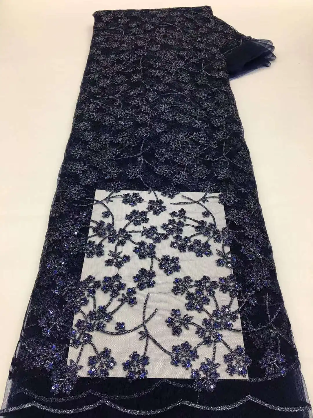 

Fashion French Tulle Lace Fabric 5 Yards 2022 High Quality Nigerian Women Wedding Asoebi African Lace Material