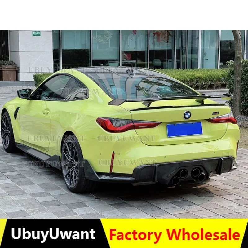 

For BMW 4-Series G82 F36 G80 G23 G22 2-Door Sedan & 2020-2022 M4 Style Rear Wing Spoiler Lip Real Carbon Fiber Trunk Spoiler
