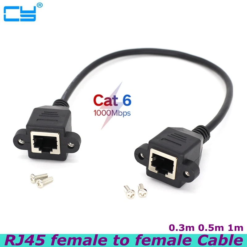 

Кабель-удлинитель CAT5 CAT6 RJ45, гнездо-гнездо, сетевой интерфейс UTP, отверстия для винтов могут крепиться к двойной женской панели