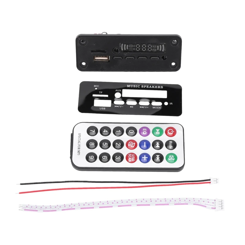 

Беспроводной mp3-декодер Wma с Bluetooth 5,0, 12 В, USB, FM, AUX, TF, SD