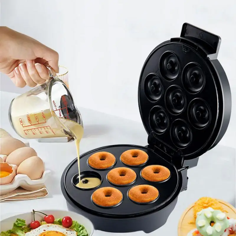 

Home Donut Maker Breakfast Maker Cake Maker Round Egg Cake Bread Baking Machine 1200W High Power Fast Heating Oven Pan Breakfast