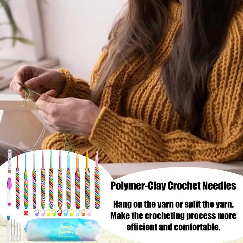 Мягкий теплый набор крючков для вязания крючком Набор игл с мягкой ручкой