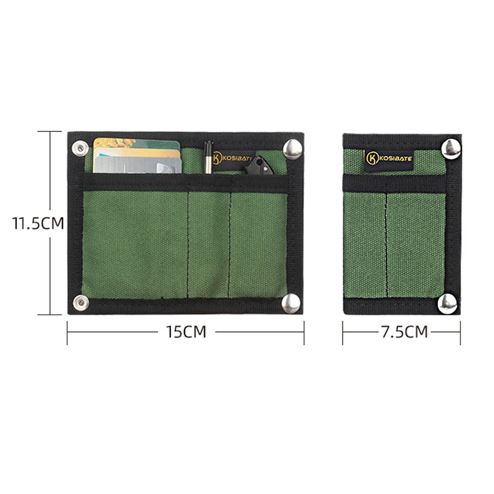 Mini Multifunctional EDC Storage Bag Canvas Wallet Molle Bag Tactical Knife Pen Foldable Card Clip Wallet Hanging Waist Bag images - 6