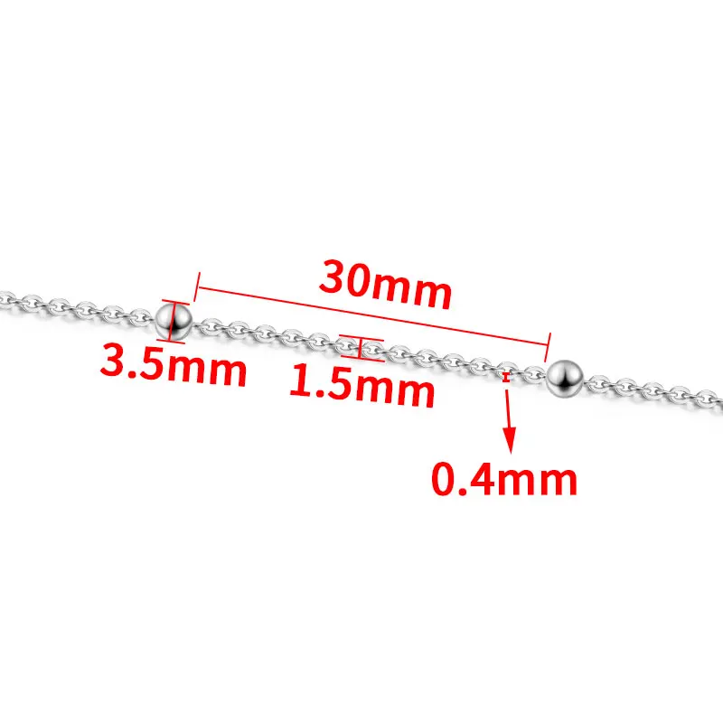 Fashion Beaded Cross Flat Chain Stainless Steel DIY Women Necklace Earring Tassle Ornament Jewellery Making Supplies Accessorie