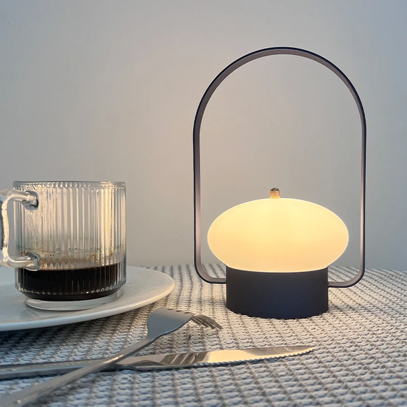 

Modern and simple dimmable portable creative outdoor light, bedroom atmosphere light cordless LED restaurant charging desk light