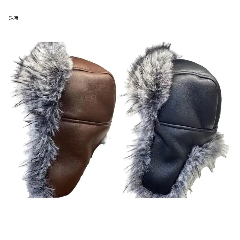 X5QE зимние теплые шапки из искусственного меха для женщин и девочек шапка с ушками