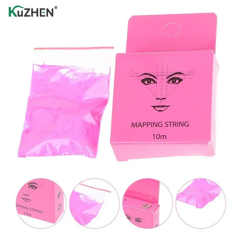 

10M Microblading Mapping Pre-Ink String For Eyebow Make Up Dyeing Liner Thread Semi Permanent Positioning Eyebrow Measuring Tool