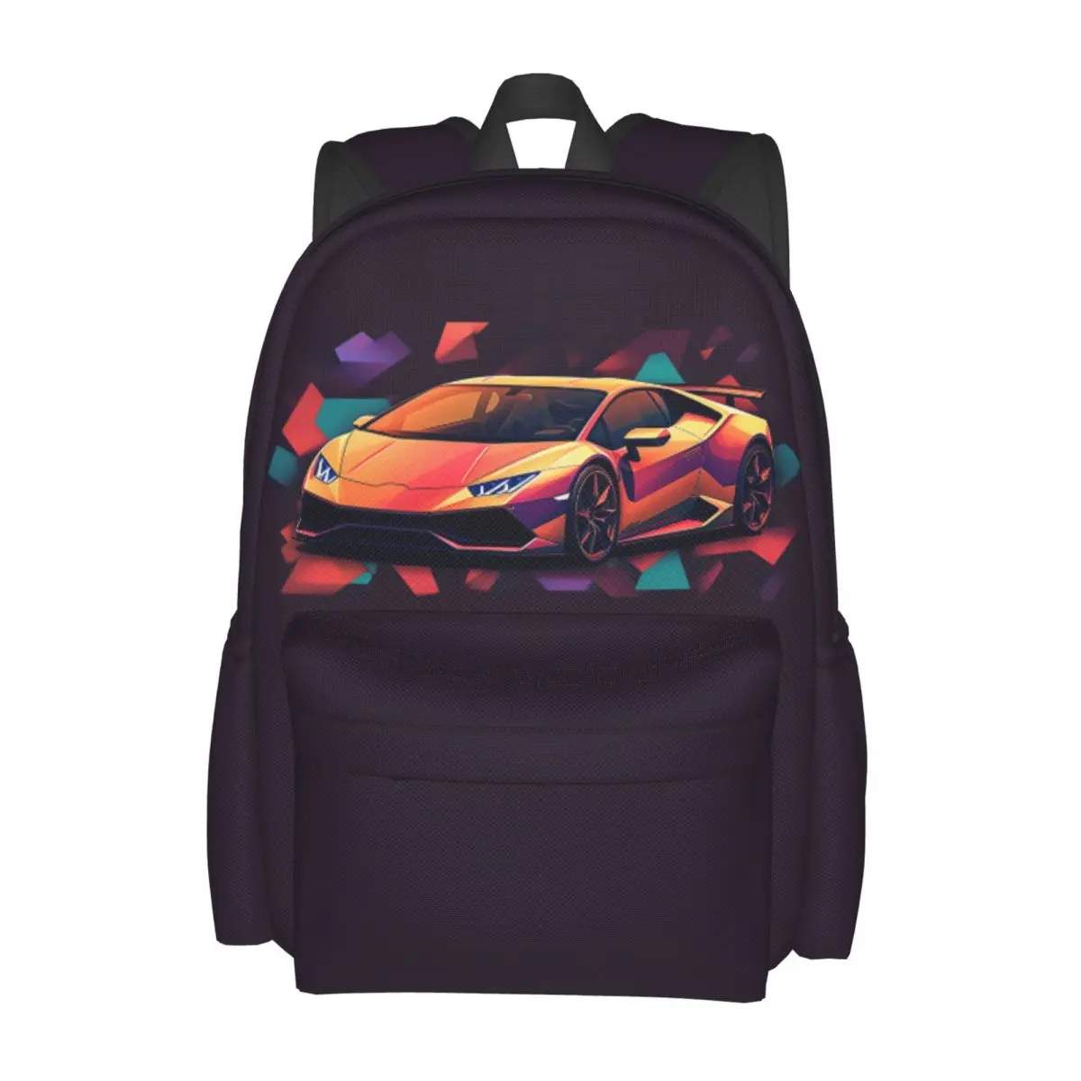 

Noble Sports Car Backpack Women Cartoon 2D Elements Durable Backpacks Polyester Streetwear School Bags Outdoor Designer Rucksack