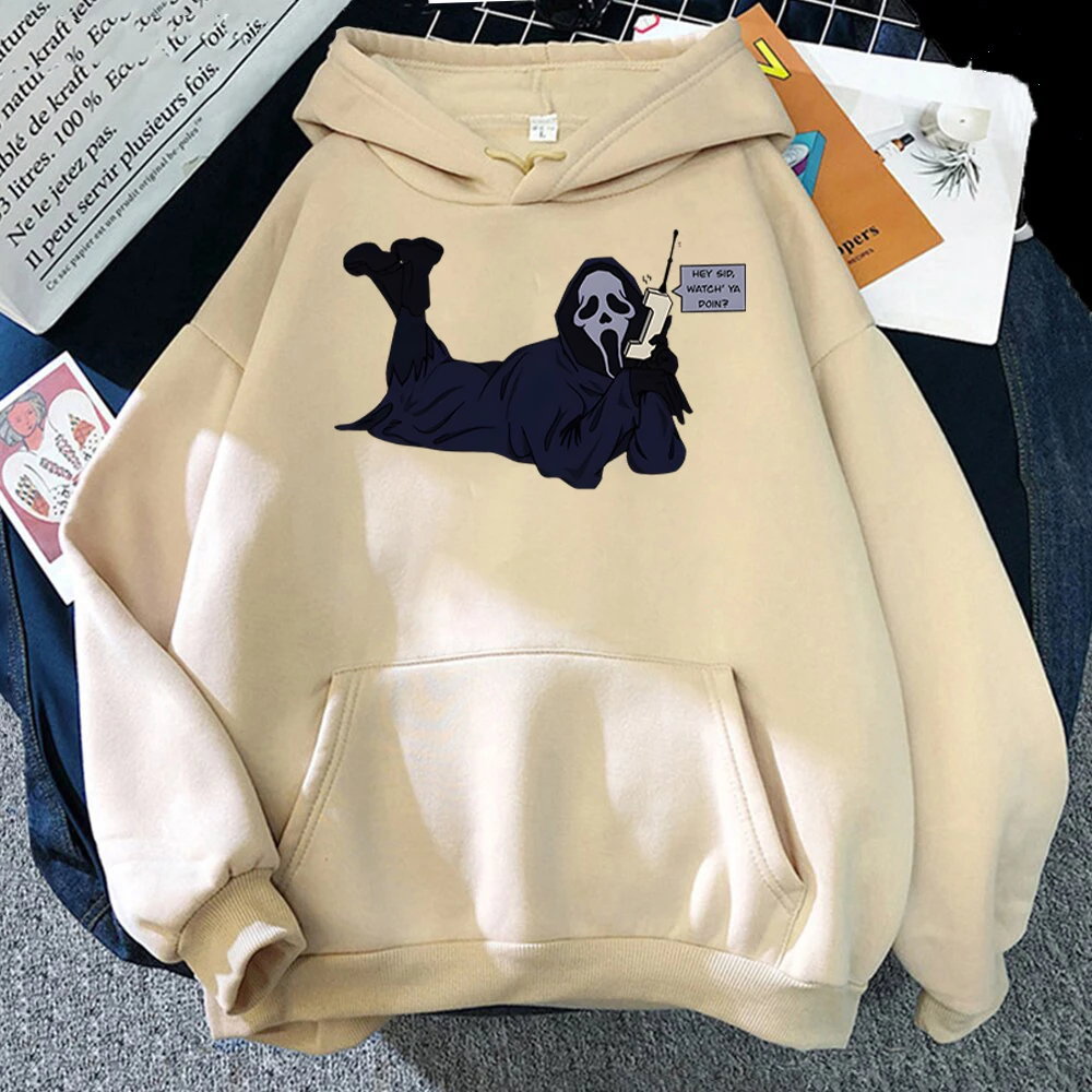 

No You Hang Up Print Hoodies Funny Ghost Sweatshirt Women Gothic Hip Hop Streetwear Harajuku Y2k Top Pullovers Hoodie Men Hoody