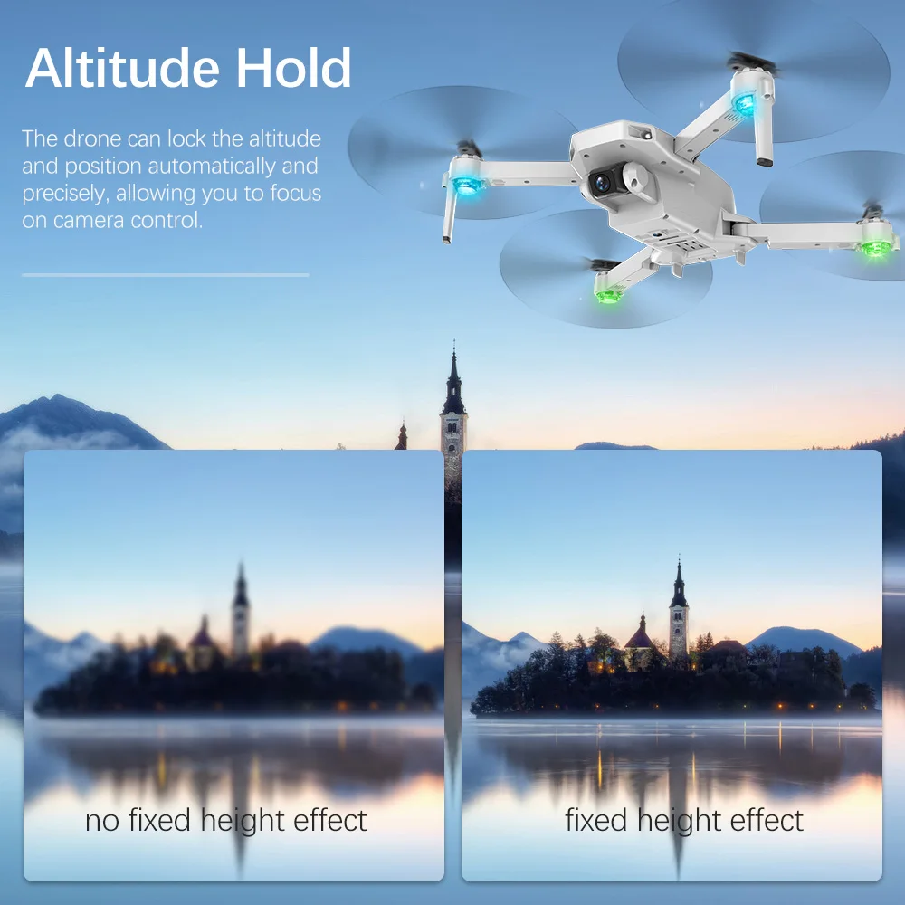 Квадрокоптер CSJ S161 Mini Pro с камерой 4K двойная камера функция расположения