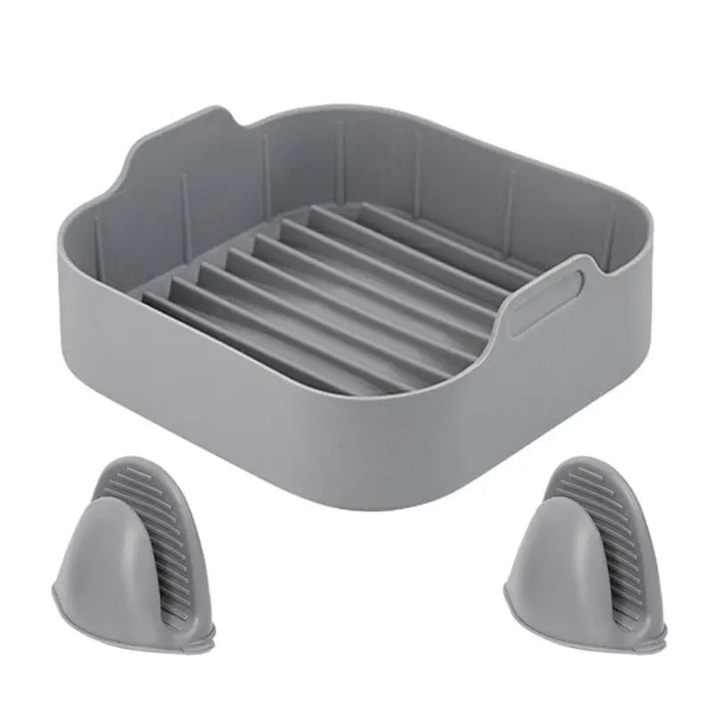 

Silicone Durable Silicone Air Fryer Baskets With Mitts Replacement Of Parchment Paper Reusable Air Fryer Silicone Liners