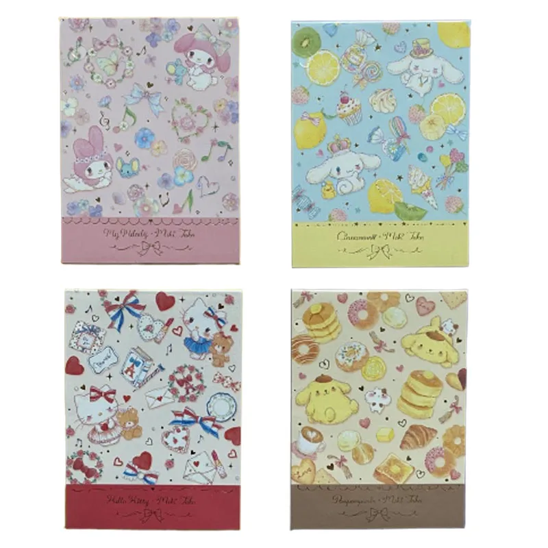 

Sanrios Kuromi Cinnamoroll мой Мелодия помпон Пурины Hellokittys аниме Kawaii Note бумажный блокнот выдерживаемая Маленькая книга праздничный подарок