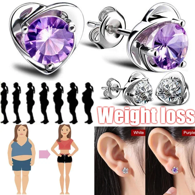 

Energy Slimming Earrings Weight Loss Ear Stud for Women Acupressure Slimming Healthcare Magnetic Therapy Fitness Jewelry Gift