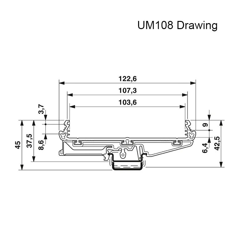 UM108 длина печатной платы: 51-100 мм профильная панель монтажное основание
