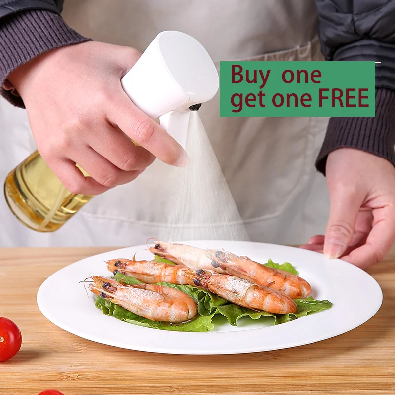 

200/300ml Oil Spray Bottle Food-grade Oil Sprayer BBQ Cooking Olive Kitchen Baking Oil Spray Empty Bottle Vinegar Oil Bottle