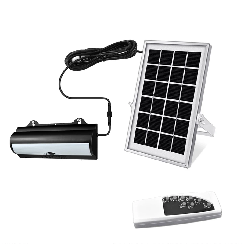 

SZYOUMY Upgraded Double Head Solar Pendant Light Motion Sensor Waterproof Outdoor LED Shed Light with Dimmable Remote Control