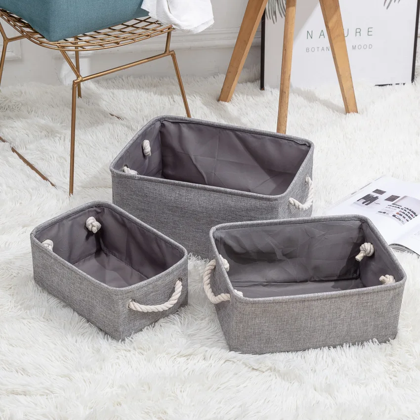 

Linen Dirty Laundry Basket Storage Laundry Basket Dustproof Foldable Storage Basket Clothing and Sundries Toy Organizer Basket