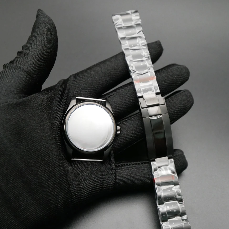 new36mm Stainless Steel Wristwatch Case Kit  NH35/NH36 Mechanical Watch Shell Men's watch case Mechanical Hand Wind movement