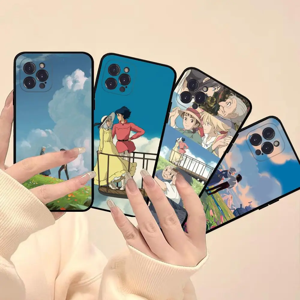 

Howl's Moving Castle Anime Phone Case for iPhone 15 8 7 6 6S Plus X SE 2020 XR XS 14 11 12 13 Mini Pro Max Mobile Case