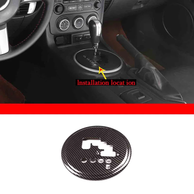 

1 PCS For Mazda MX-5 Miata NC 2009-2015 car gear trim panel ABS carbon fiber pattern/red car styling interior Accessories