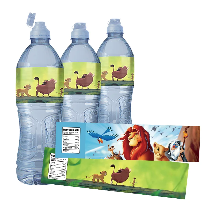 

24pcs Lion King Custom Birthday Water Bottle Stickers Personalized Baby Shower Labels Birthday Party Gifts Labels Stickers