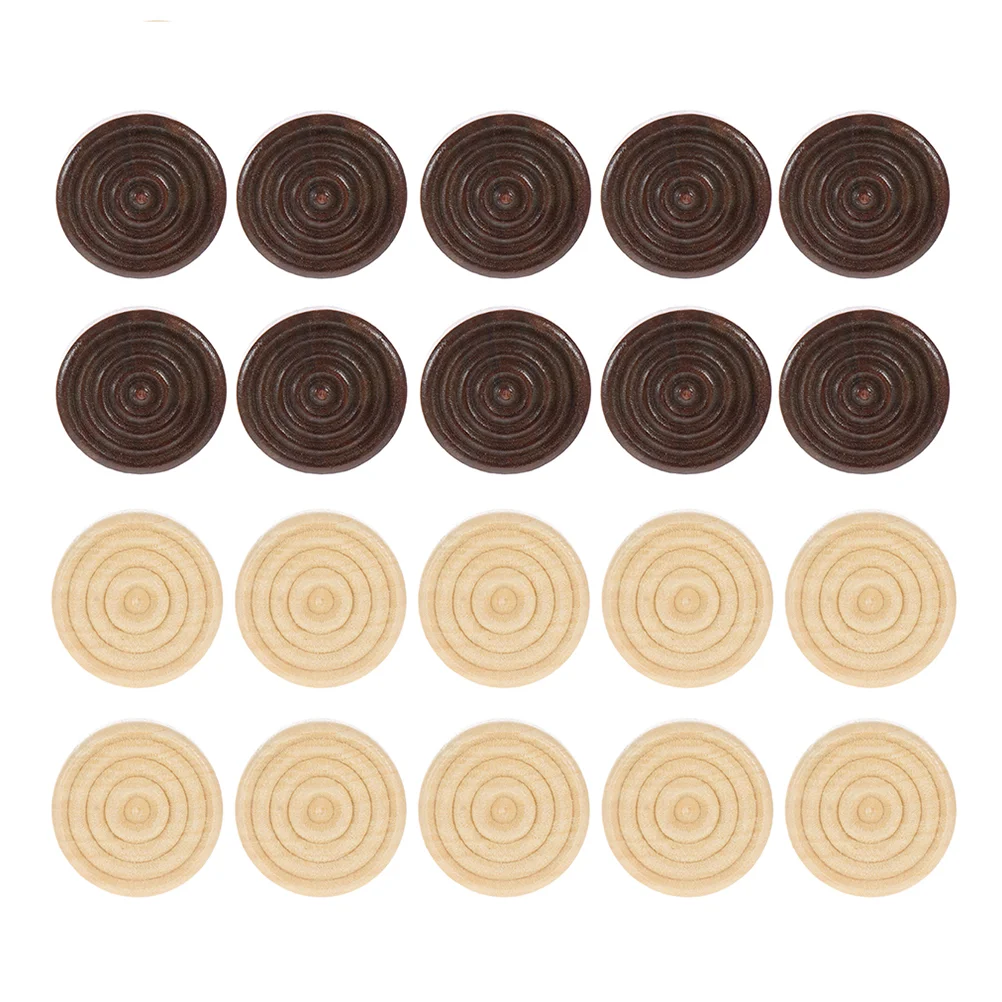 

Pieces Backgammon Game Checkers Chess Board Wood Replacement Wooden Chips Checker Chessman Toe Games Round Chip Flying Set Point