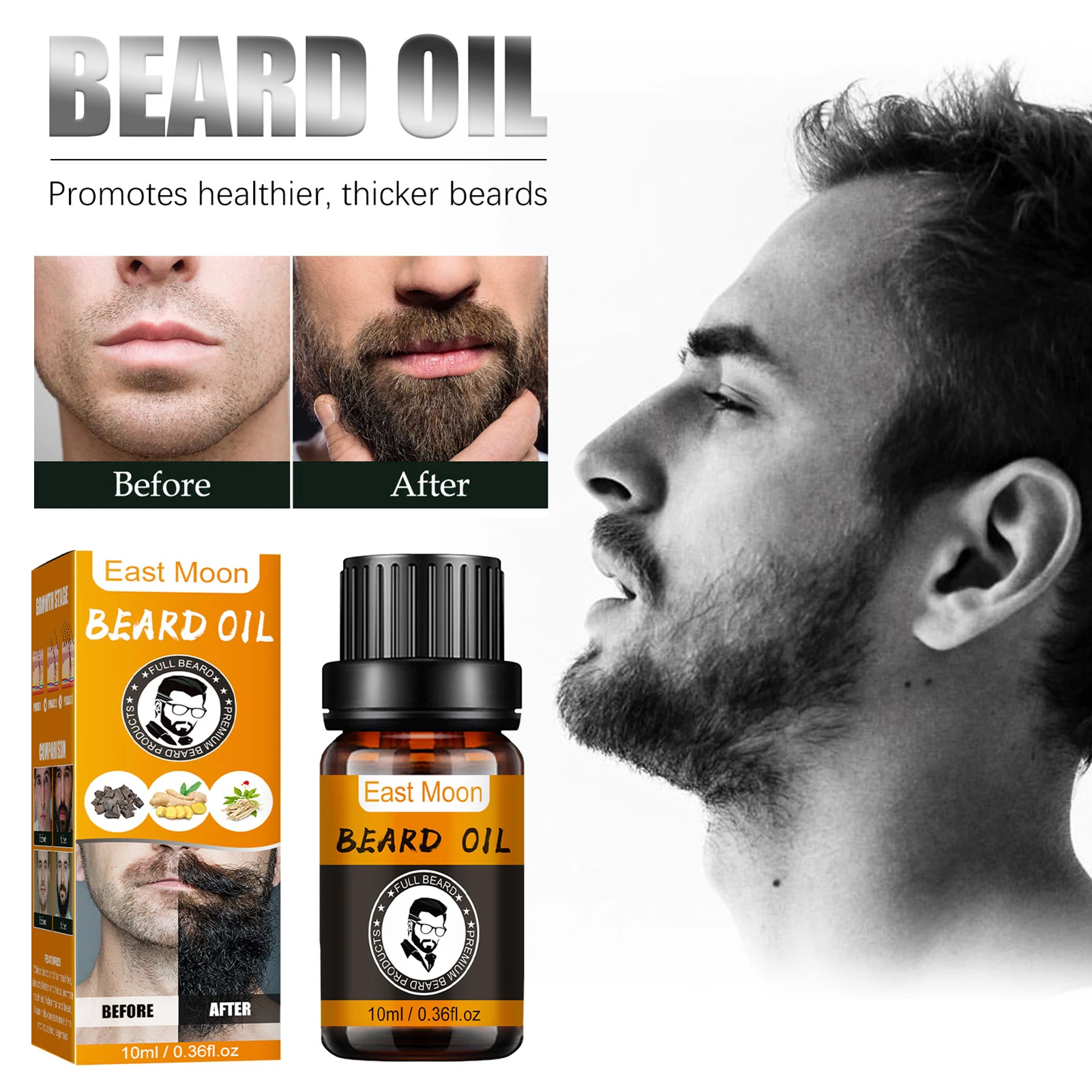 

Beard Oil For Men Beard Growth Enhancer Natural Beard Conditioner For Faster And Thicker Beard Growth Improve Dry Moustache And