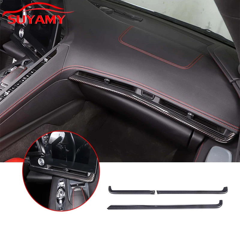 

ABS Car Central Control Dashboard Trim Cover For 2020-2023 Corvette C8 Stingray Z51 Z06 Auto Interior Accessories