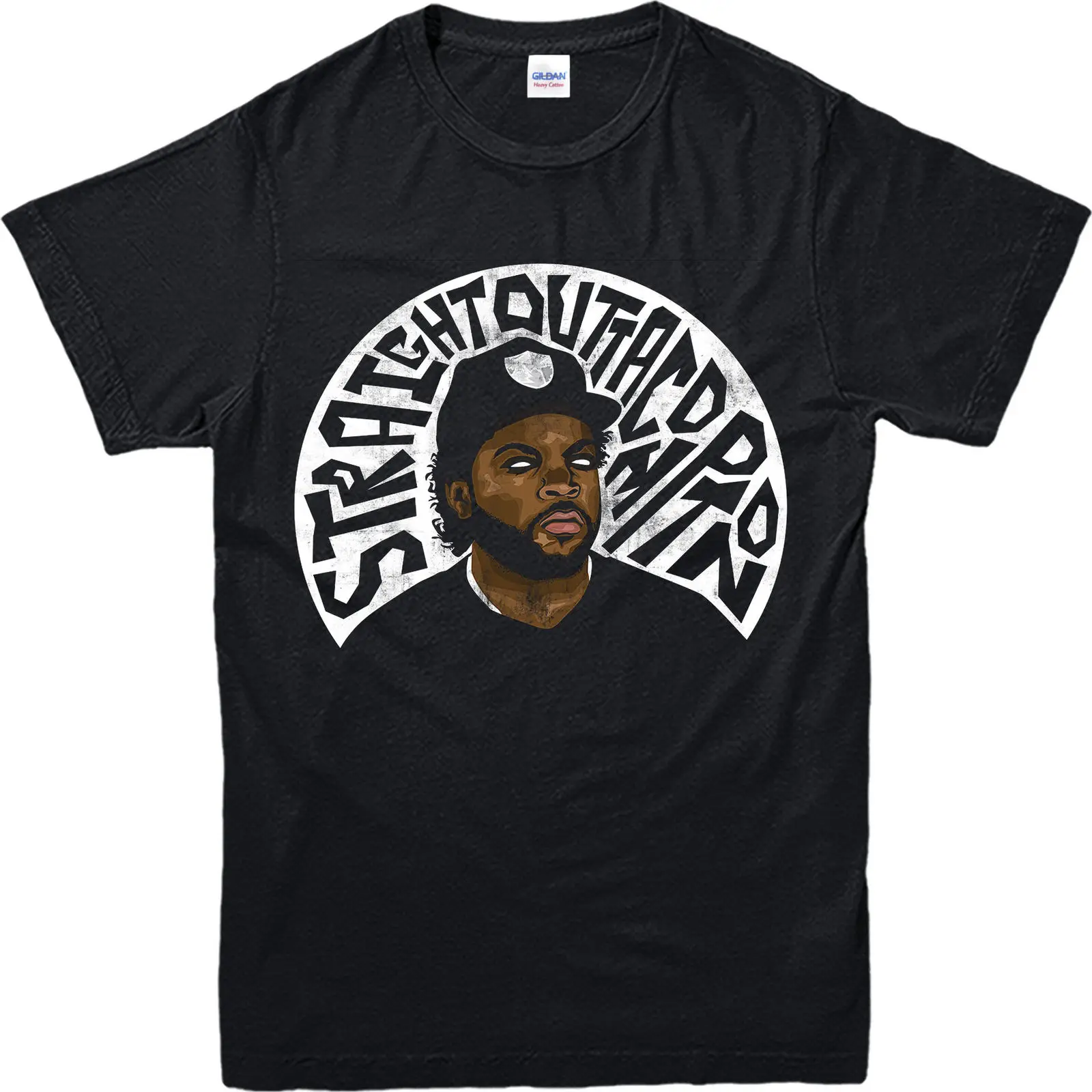 

Ice Cube T Shirt Straight Out Compton Spoof T Shirt Inspired Design Top Simple Short Sleeved Cotton T Shirt Top Tee