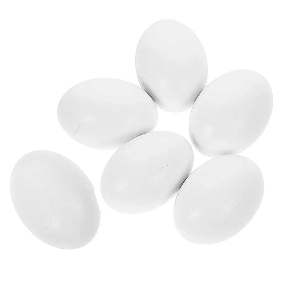 6 шт. имитация яиц реалистичное незавершенное деревянное пасхальное поддельное