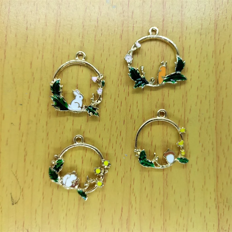 10 шт. эмалированные подвески в виде животных