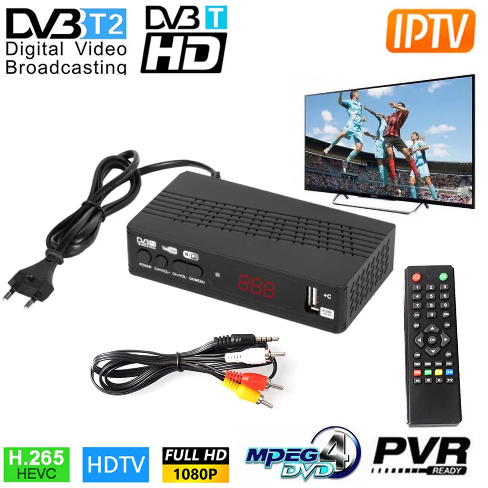 Цифровой ТВ-приемник DVB T2 H.265 HD ТВ-тюнер поддержка Youtube Европа Испания Франция |