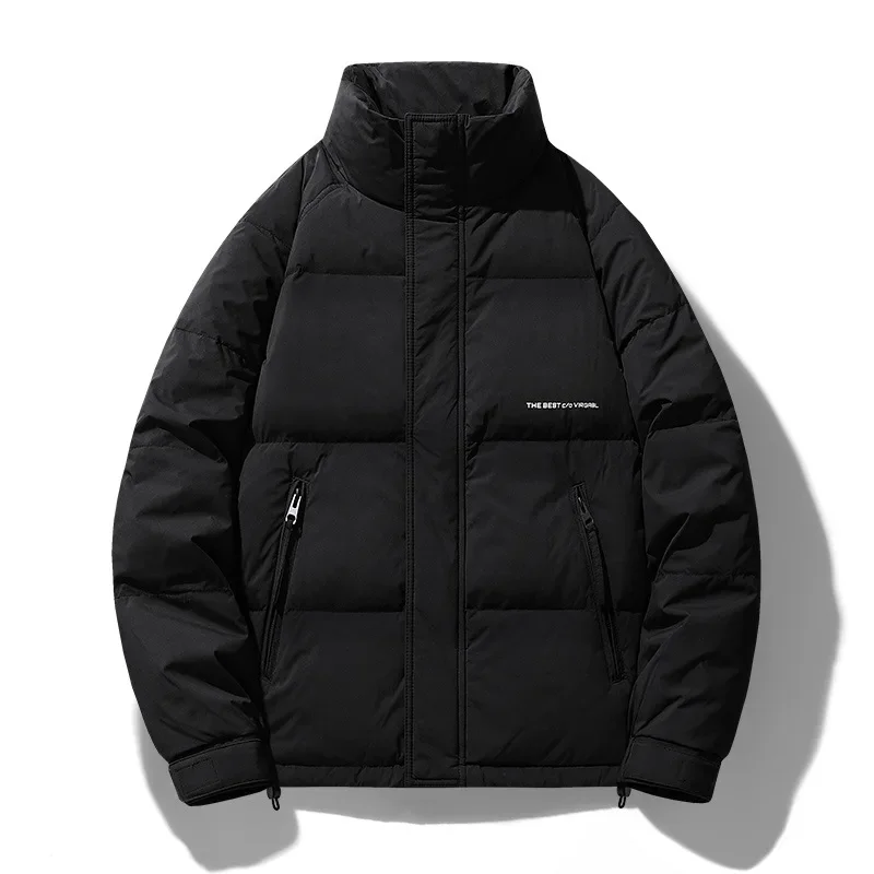 Зимняя мужская модная однотонная повседневная укороченная утолщенная теплая