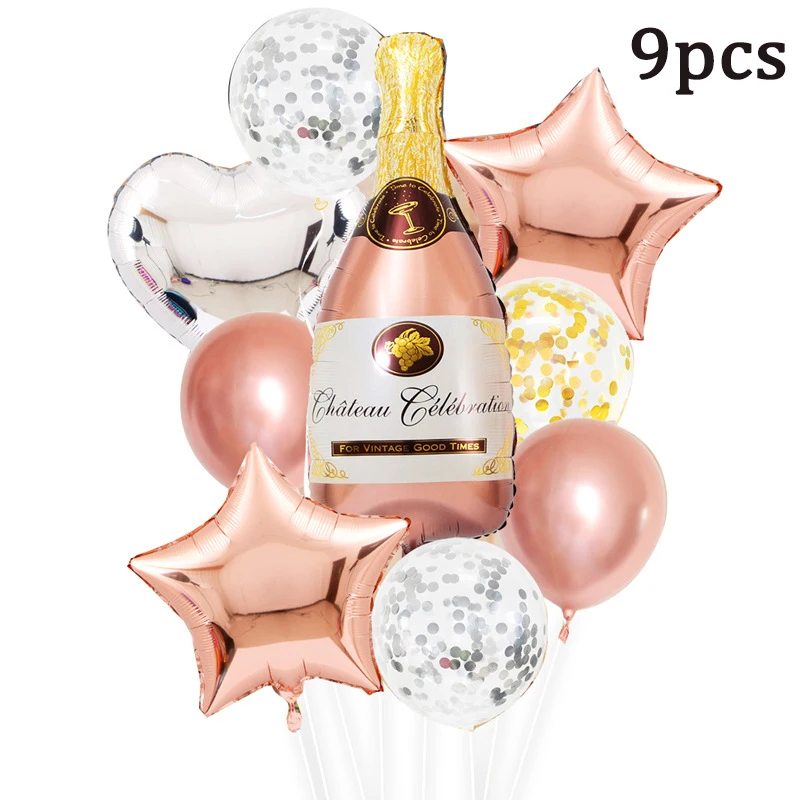 

Винная бутылка в виде пентаграммы фольга, латекс, комбинированные воздушные шары, аксессуары для дня рождения, свадьбы, Рождества, нового го...