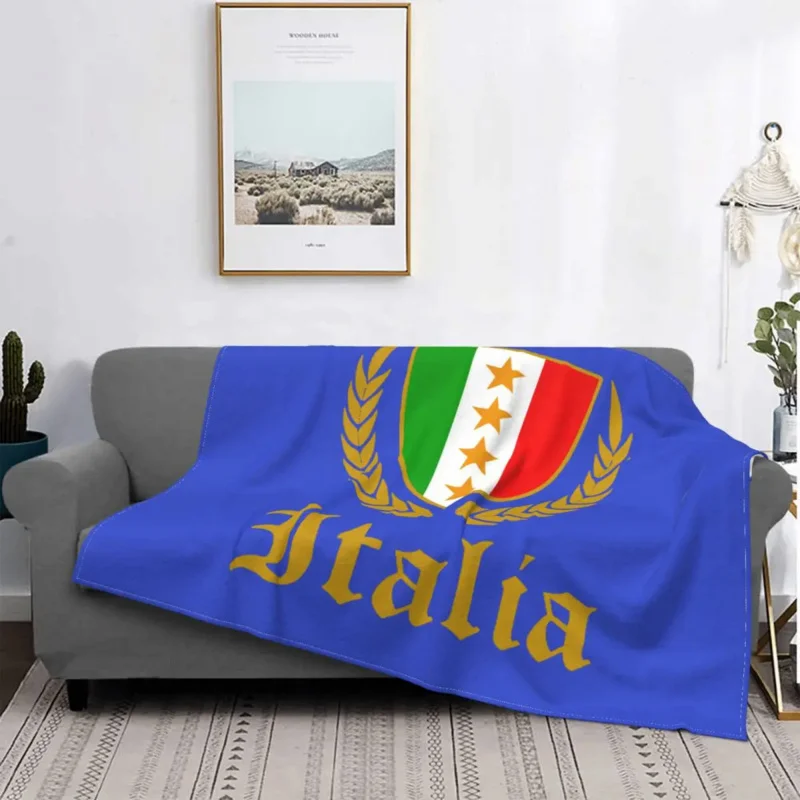 

Italia Italy Italian Flag Blanket Velvet Summer Air Conditioning Euro Multi-function Throw Blanket for Bed Office Rug Piece
