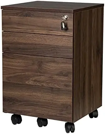 

Drawers Wood Mobile File Cabinet Fully Assembled Except Casters (Oak) Filing cabinet Cabinet Filing cabinet drawer