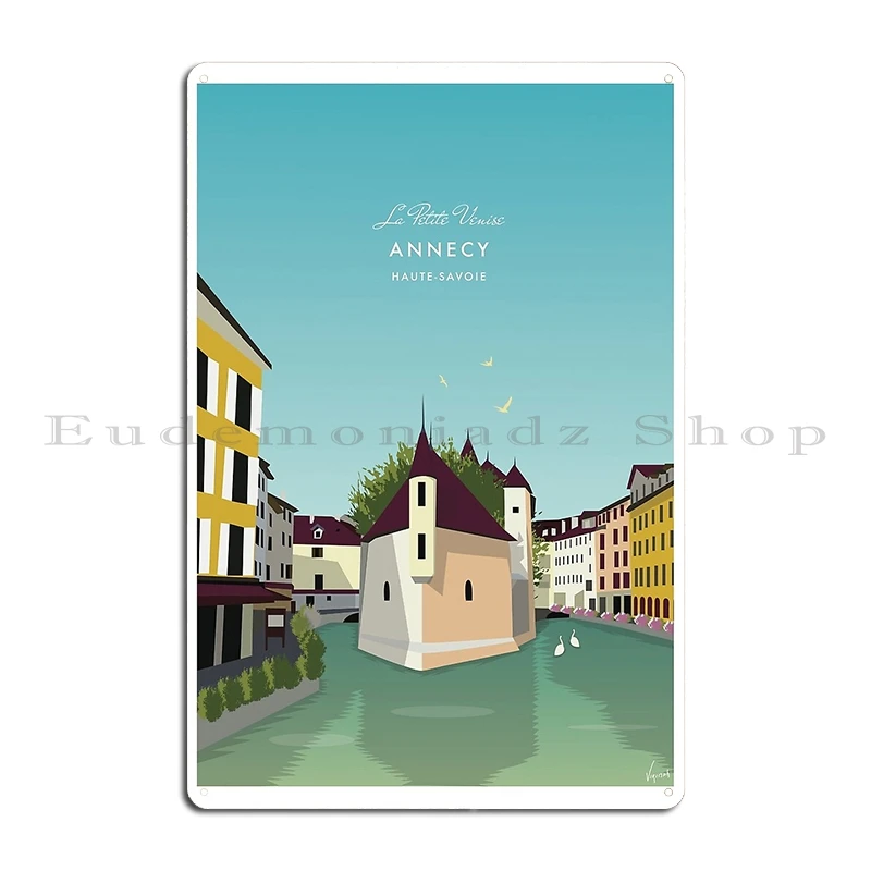 Плакат Annecy металлические вывески клубная вечеринка дом винтаж Франция